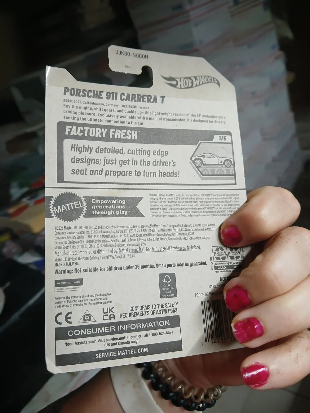 selected region shows the 2026 Hot Wheels 'Factory Fresh' (1/5) release of the P
